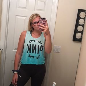 Pink rhinestone tank